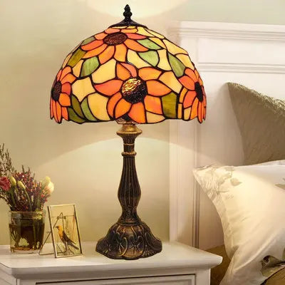 Skanto | Tiffany Desk Lamp | LED E27 | Colorful Handmade Glass