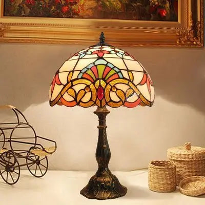 Skanto | Tiffany Desk Lamp | LED E27 | Colorful Handmade Glass