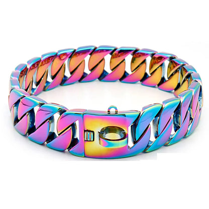 Skanto | Strength Collar Metal Dog Collar – Solid Stainless Steel Collar for Large Dogs