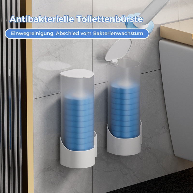 Skanto | Antibacterial Disposable Toilet Brush with Hygienic Sponge Head and Holder