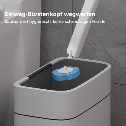 Skanto | Antibacterial Disposable Toilet Brush with Hygienic Sponge Head and Holder