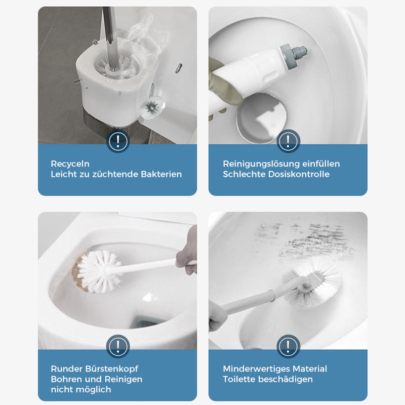 Skanto | Antibacterial Disposable Toilet Brush with Hygienic Sponge Head and Holder