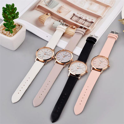BowLift | IcoolGadgets High Quality Fashion Womens Ladies Simple Watches Geneva Faux Leather Analog Quartz Wrist Watch clock saat Gift