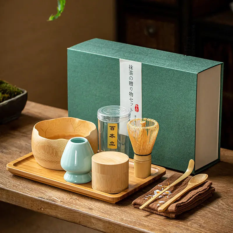 Skanto | Zenmatcha Tea Ceremony Set – Complete Matcha Gift Set with Bamboo Whisk and Bowl