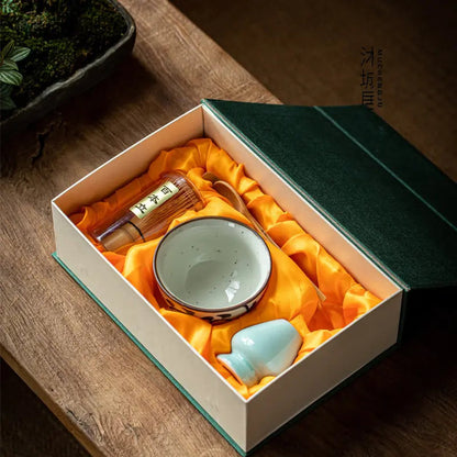 Skanto | Zenmatcha Tea Ceremony Set – Complete Matcha Gift Set with Bamboo Whisk and Bowl