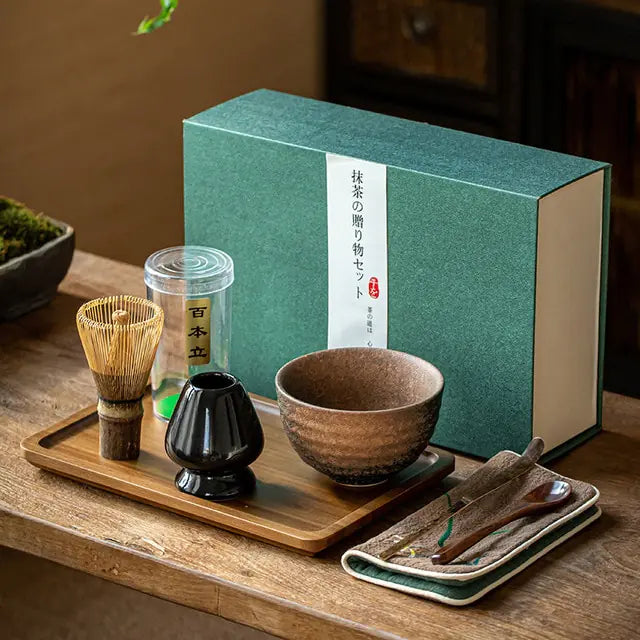 Skanto | Zenmatcha Tea Ceremony Set – Complete Matcha Gift Set with Bamboo Whisk and Bowl