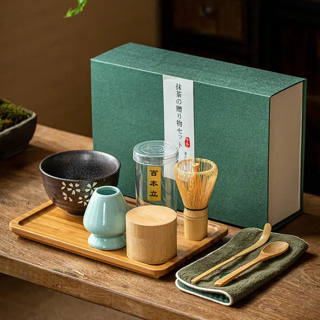 Skanto | Zenmatcha Tea Ceremony Set – Complete Matcha Gift Set with Bamboo Whisk and Bowl