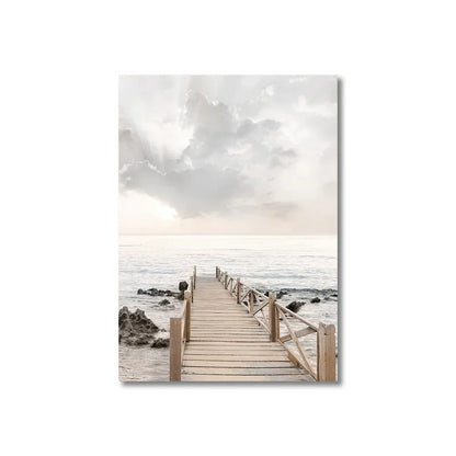 Calming Seagrass Beach Coastal Landscape Wall Art Fine Art Canvas Print Scandinavian Images of Serenity for Inspiring Living Room Decor | Skanto