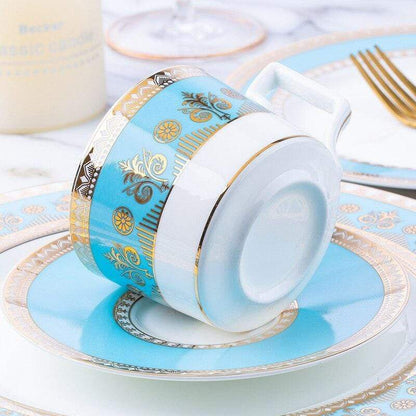 Turquoise 4-piece dinner set Bowlift
