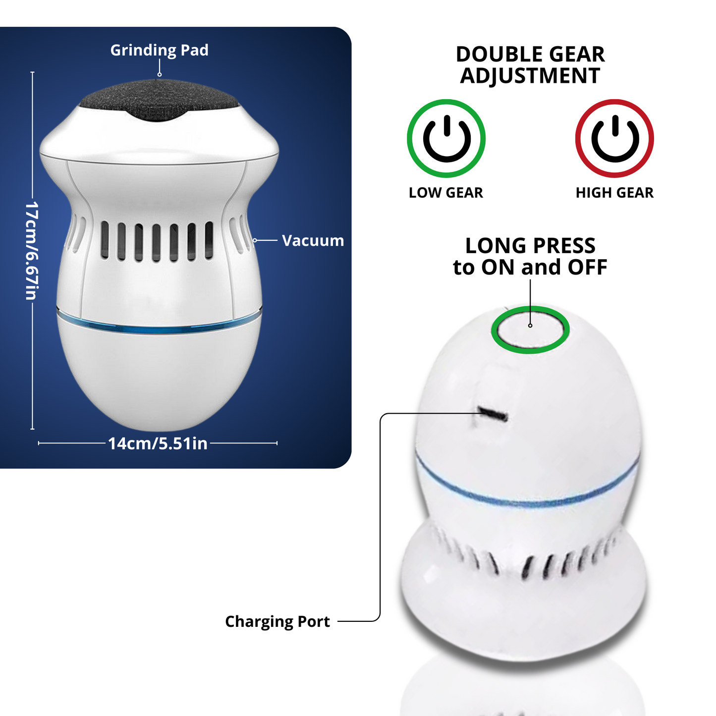 Electric Foot Care Professional | No More Calluses! | Skanto