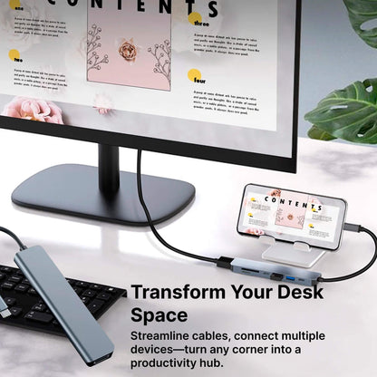 BowLift | USB-C To USB Adapter Hub & Multiport Adapter - MacBook Pro & Air Compatible - HDMI, USB, SD Card Reader & More