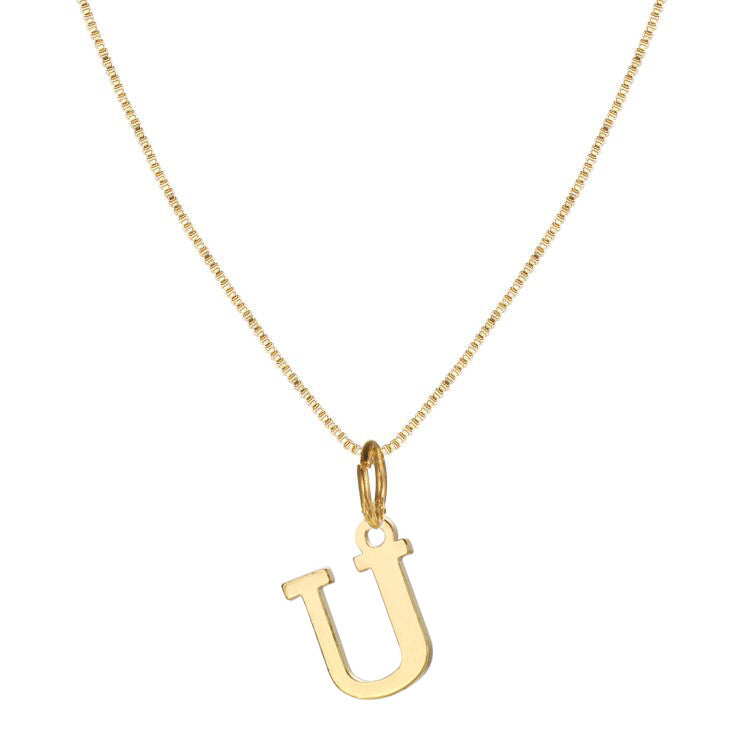 Skanto | 14k Minimal Serif Initial Necklace
