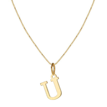 Skanto | 14k Minimal Serif Initial Necklace