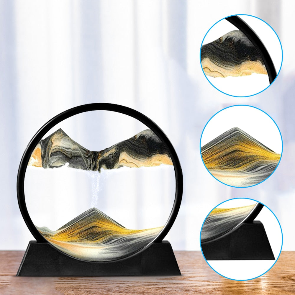 Skanto | Royaleva Moving Sand Art Sculpture - LED Calming Desk Decor