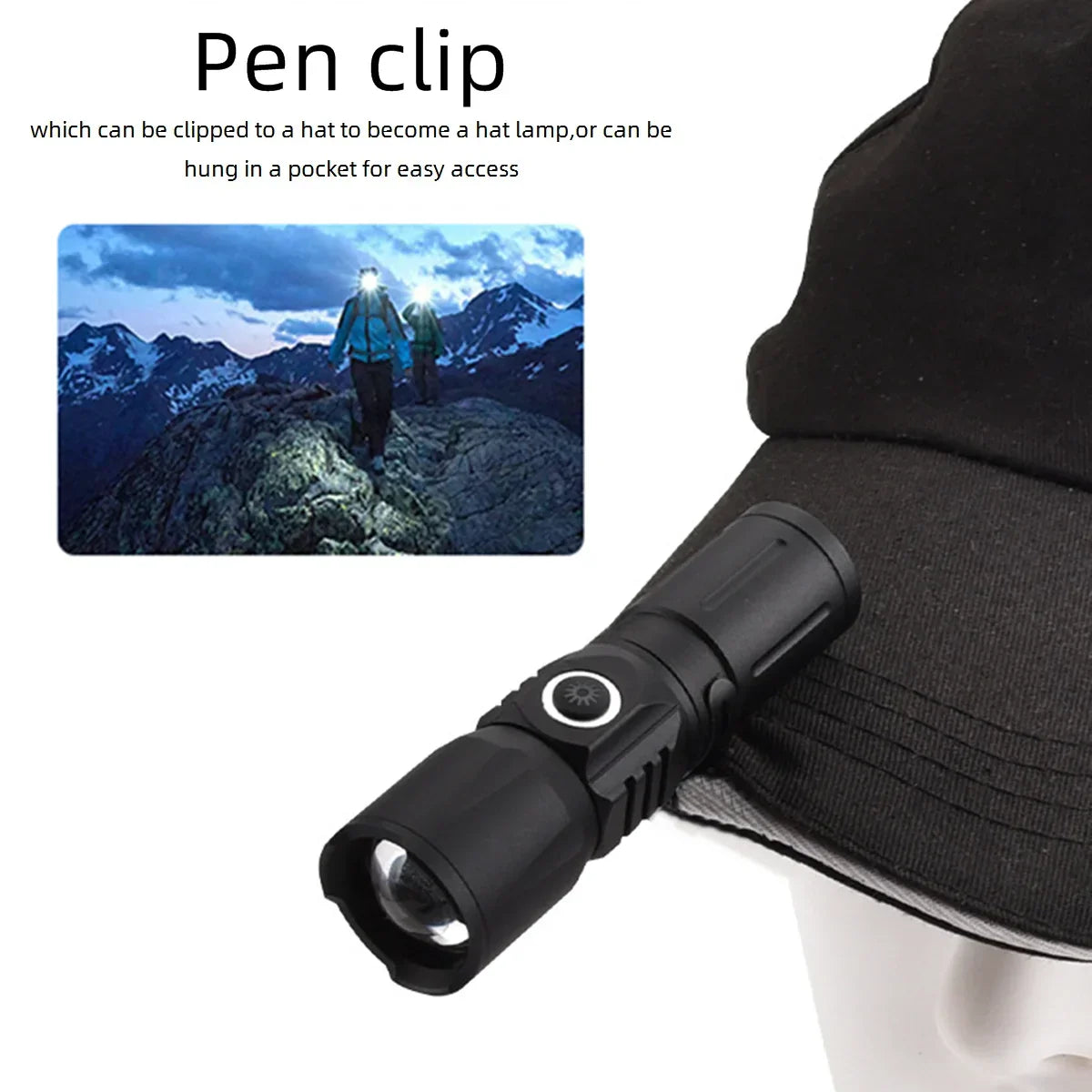 BowLift | Ultra Bright USB Telescopic Zoom Flashlight