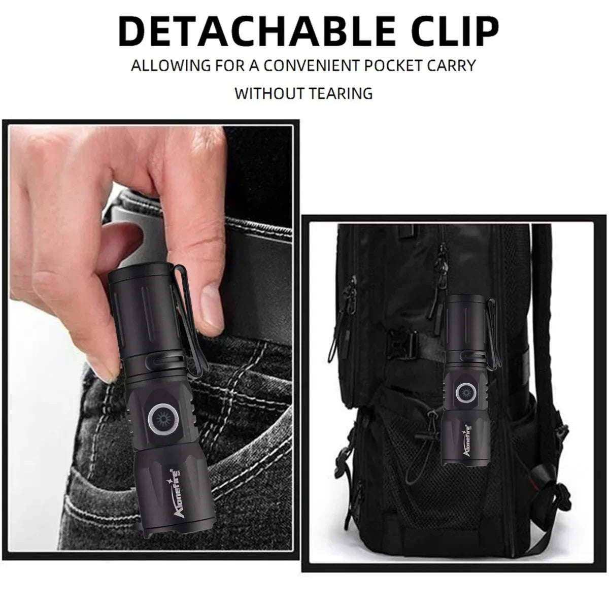 BowLift | Ultra Bright USB Telescopic Zoom Flashlight