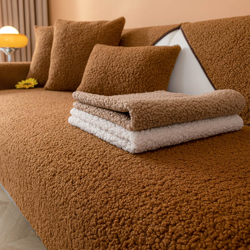 Ultrasoft Teddy-Fleece Warm Non-slip Sofa Cover 90x160 cm | Karnz
