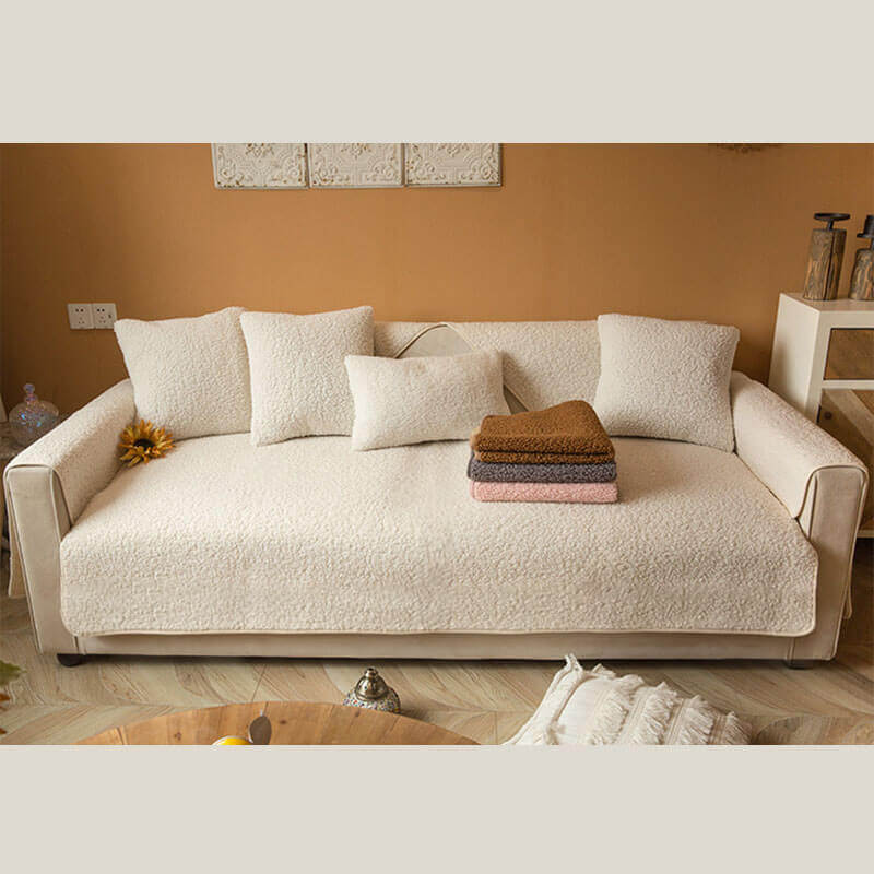 Ultrasoft Teddy-Fleece Warm Non-slip Sofa Cover 90x160 cm | Karnz