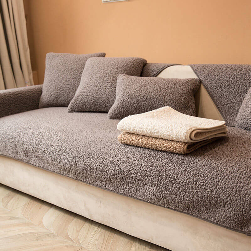 Ultrasoft Teddy-Fleece Warm Non-slip Sofa Cover 90x160 cm | Karnz