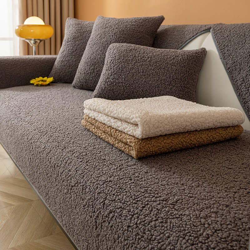 Ultrasoft Teddy-Fleece Warm Non-slip Sofa Cover 90x160 cm | Karnz