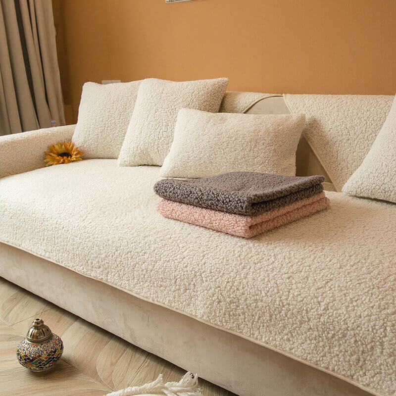 Ultrasoft Teddy-Fleece Warm Non-slip Sofa Cover 90x160 cm | Karnz