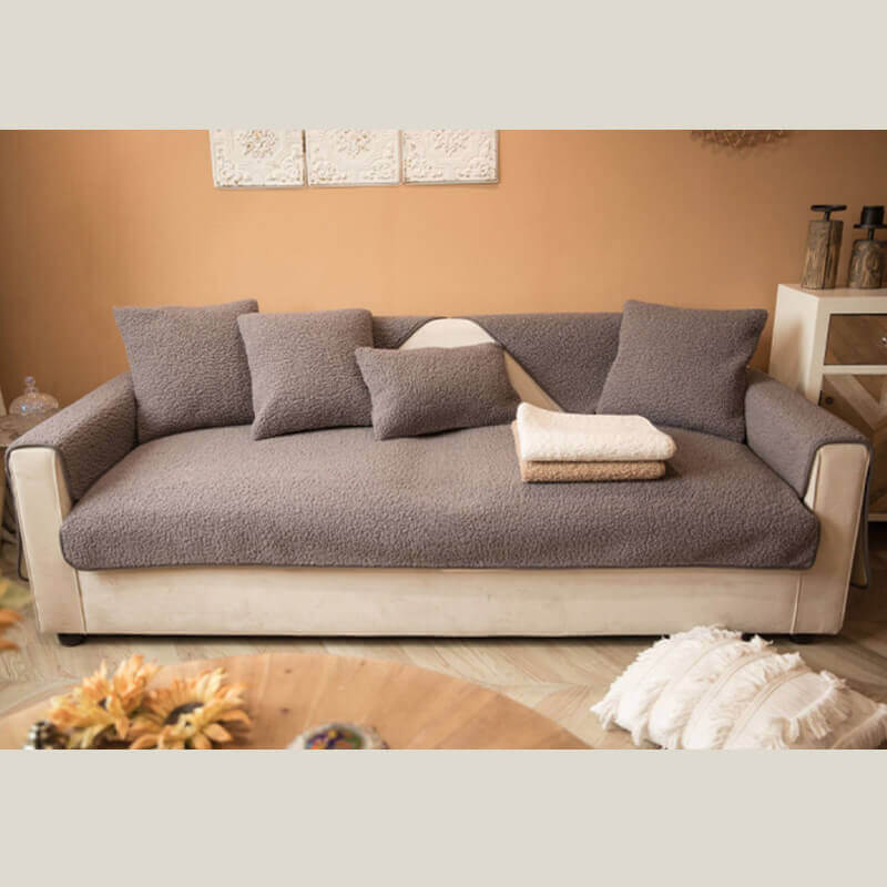Ultrasoft Teddy-Fleece Warm Non-slip Sofa Cover 90x160 cm | Karnz