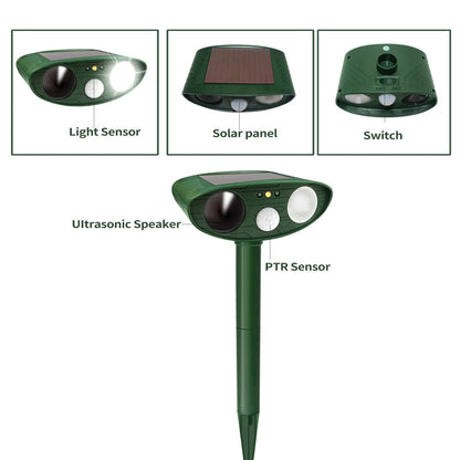 Sandsberg | Ultrasound Deer Repeller Solar Powered for Garden Protection