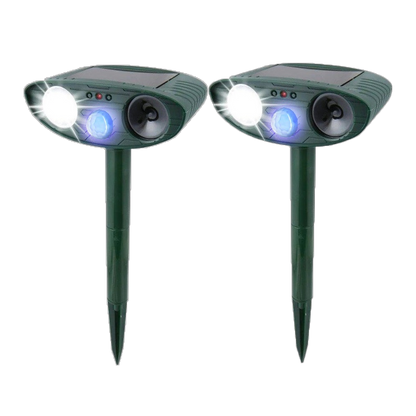 BowLift | Solar Powered Ultrasonic Rabbit Repeller with Flashing Light – Effective Pest Control for Gardens and Yards