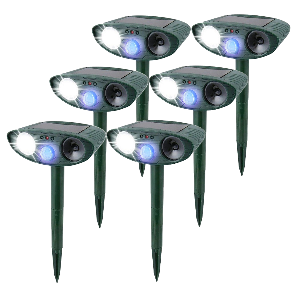 BowLift | Solar Powered Ultrasonic Rabbit Repeller with Flashing Light – Effective Pest Control for Gardens and Yards