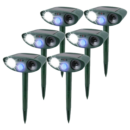 BowLift | Solar Powered Ultrasonic Rabbit Repeller with Flashing Light – Effective Pest Control for Gardens and Yards