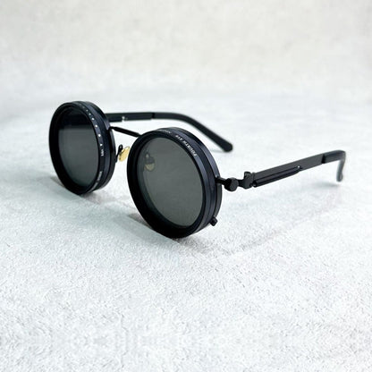 Skanto | Unisex Round Polarized Sunglasses – Adjustable Light Reduction – Premium Metal Frame