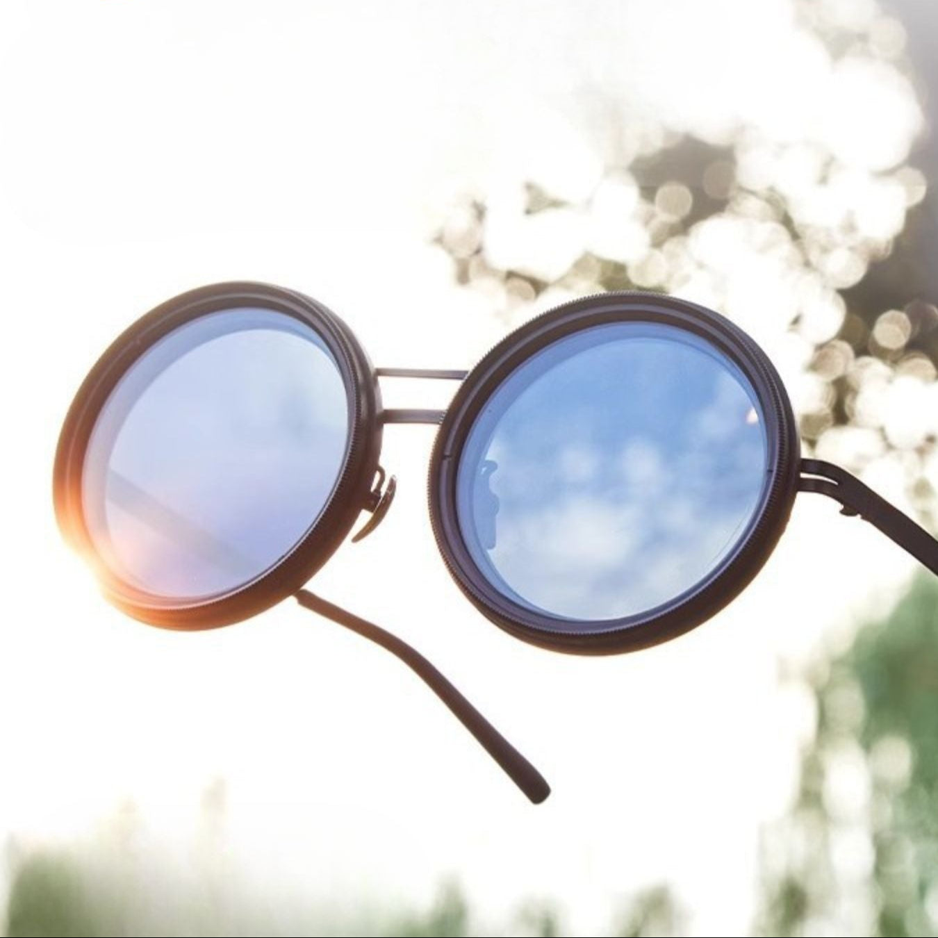 Skanto | Unisex Round Polarized Sunglasses – Adjustable Light Reduction – Premium Metal Frame