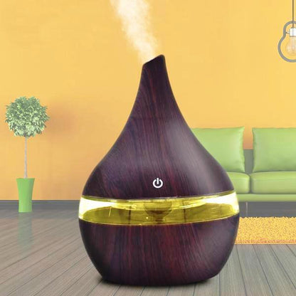 Skanto | Wood Grain Electric Humidifier Ultrasonic Essential Oil Diffuser