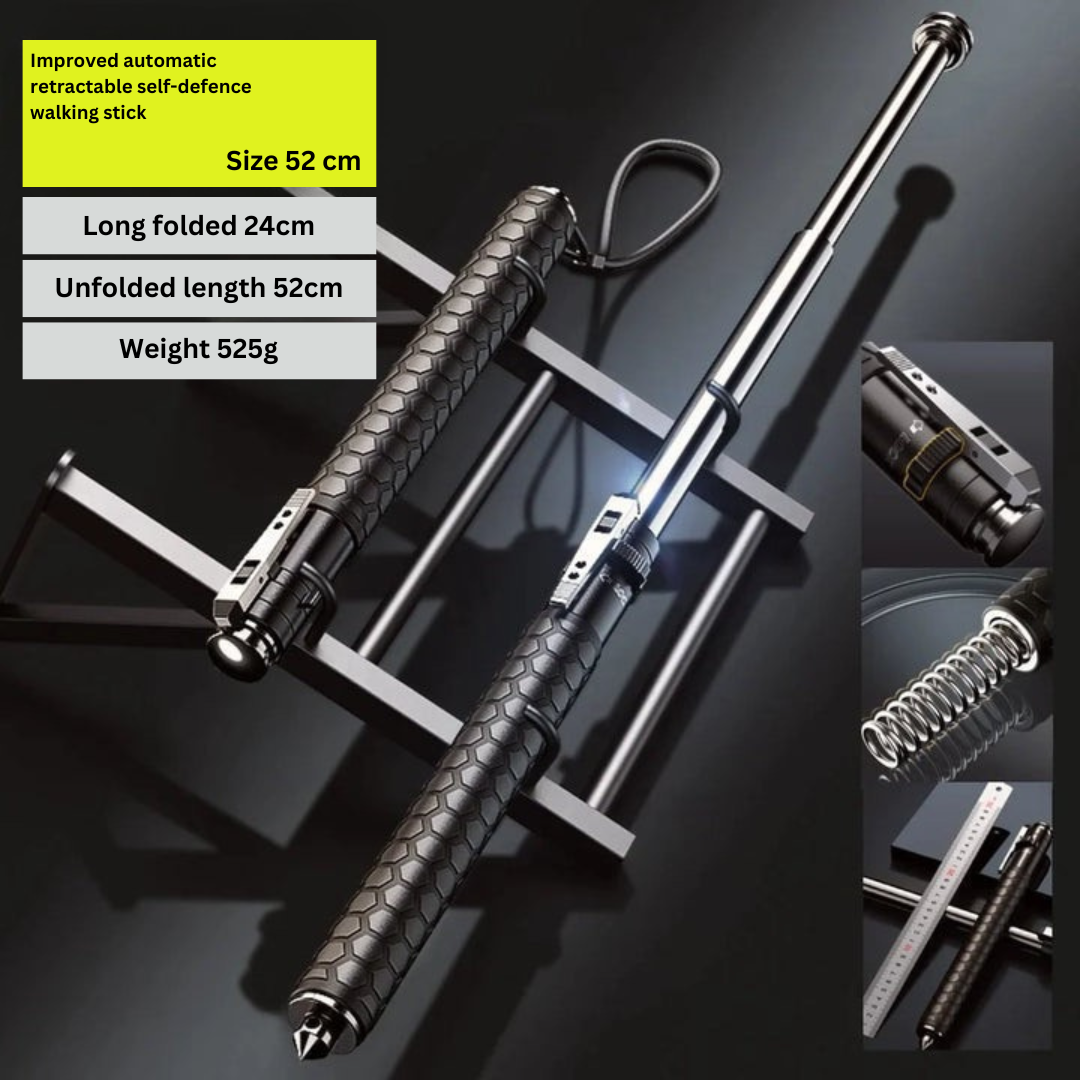 Skanto | Automatic Hiking Pole Safety Walking Stick with LED Light
