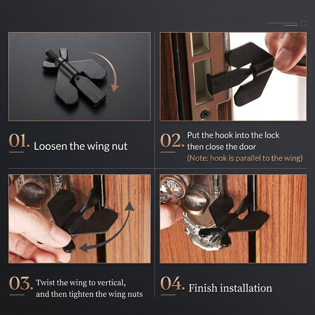 Portable Travel Security Door Stopper Lock | Kalsten