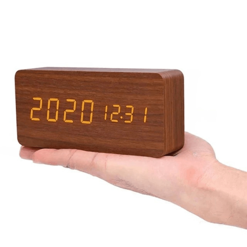 Voice-controlled LED Wood Clock | Karnz