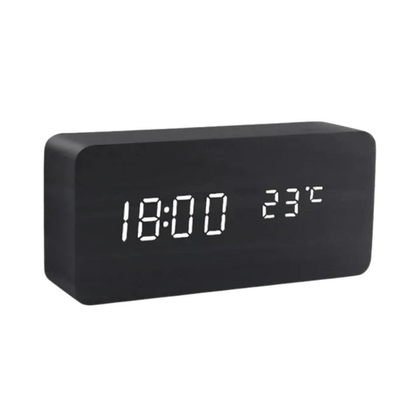 Voice-controlled LED Wood Clock | Karnz