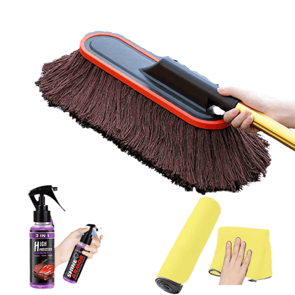 BowLift | Telescopic car dusting brush with soft cotton thread