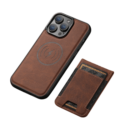 Skanto | Elegant Leather Case with Magnetic Stand and Card Holder