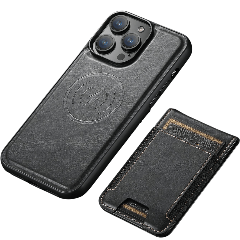 Skanto | Elegant Leather Case with Magnetic Stand and Card Holder