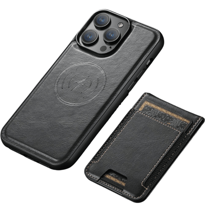 Skanto | Elegant Leather Case with Magnetic Stand and Card Holder