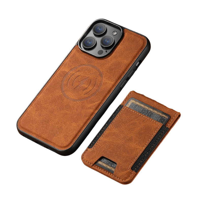 Skanto | Elegant Leather Case with Magnetic Stand and Card Holder