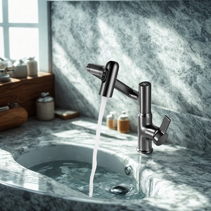 Skanto | FLOWAXIS – 360° Swivel Kitchen Faucet with Adjustable Height & Temperature Display