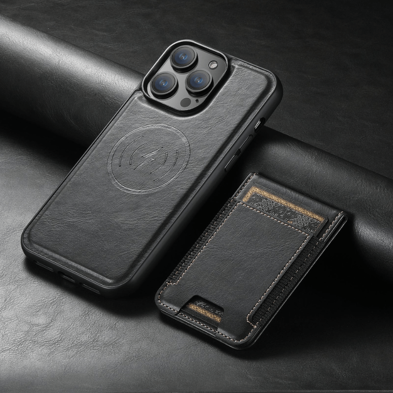 Skanto | Elegant Leather Case with Magnetic Stand and Card Holder