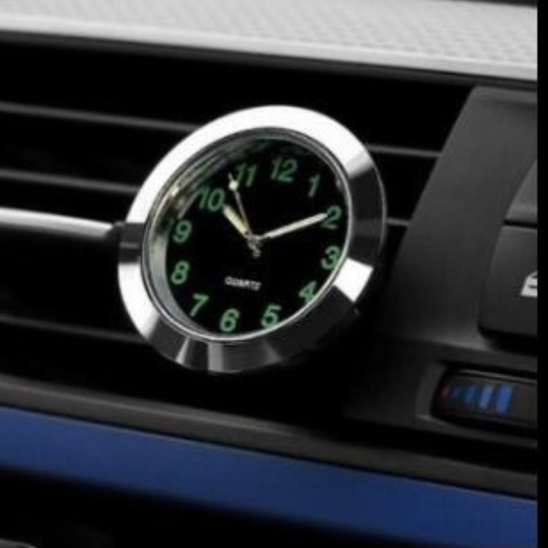 AutoTime Mini Analog Clock – Self-adhesive and stylish design for car interior Karnz