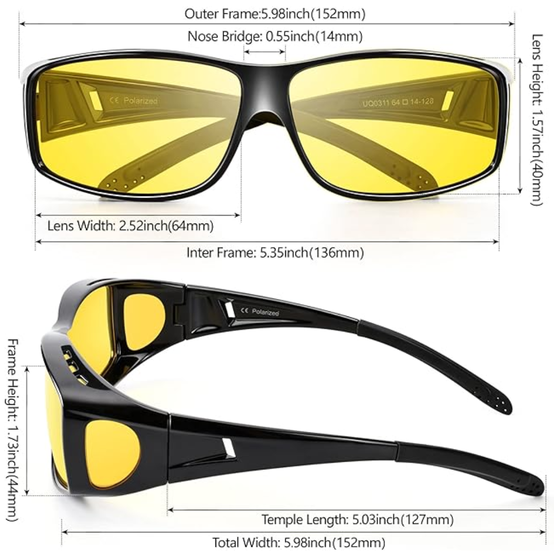 Skanto | Jeremy Night Vision Polaroid Driving Glasses – Anti-Glare Lenses for Safe Night Driving