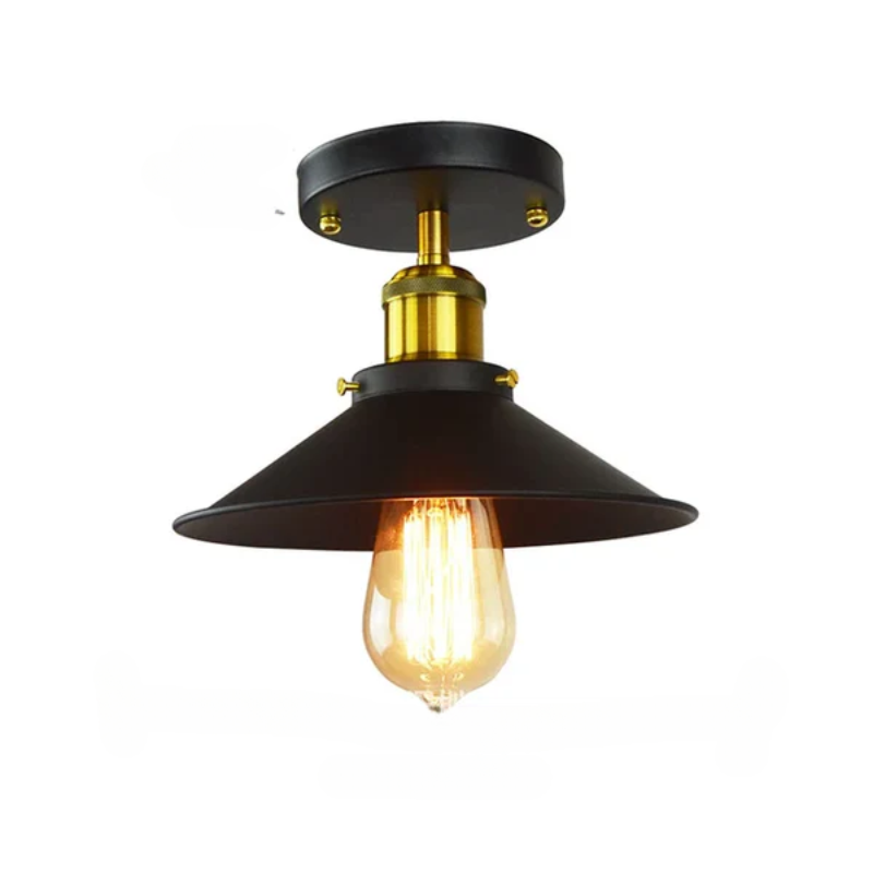 Vintage ceiling lamp in industrial style, Retro ceiling light with Edison light bulb, LED-compatible | Karnz