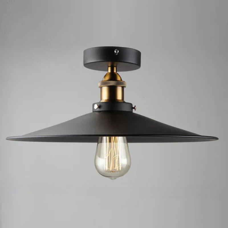 Vintage ceiling lamp in industrial style, Retro ceiling light with Edison light bulb, LED-compatible | Karnz