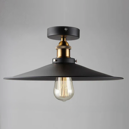 Vintage ceiling lamp in industrial style, Retro ceiling light with Edison light bulb, LED-compatible | Karnz