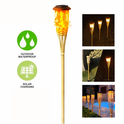 Skanto | Solar Torch 5-Piece Set | Flame Effect LED Garden Light | Solar Powered | Decorative Outdoor Light